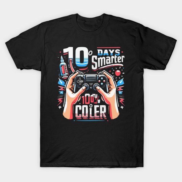 100 days of school 100 days smarter 100 % cooler T-Shirt by ARTA-ARTS-DESIGNS